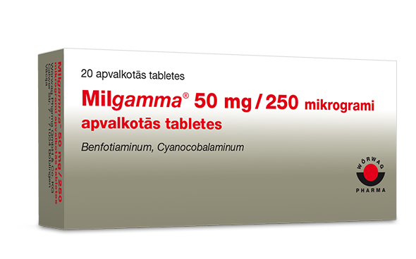 Milgamma ® 50 mg/250 mikrogrami apvalkotās tabletes