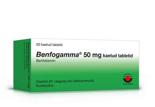 Benfogamma ® 50 mg õhukese polümeerkattega tabletid (Benfotiamiin)